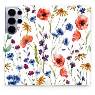 Mobiwear Samsung Galaxy S25 Ultra flip tok - mezei virágok - Mobiltelefon tok