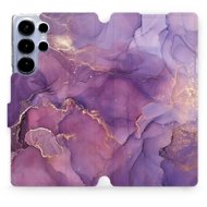 Mobiwear flip book for Samsung Galaxy S25 Ultra - Purple Marble - Phone Case