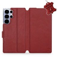 Mobiwear leather flip book for Samsung Galaxy S25 Ultra - Dark red - Phone Case
