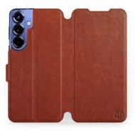 Mobiwear flip knížkové pro Samsung Galaxy S25 Plus - Hnědé - Phone Case