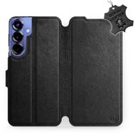 Mobiwear Samsung Galaxy S25 Plus fekete bőr flip tok - Mobiltelefon tok