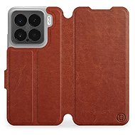 Mobiwear flip book for Xiaomi 15 - Brown - Phone Case