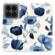 Mobiwear flip knížkové pro Xiaomi 15 - Modré květy - Phone Case