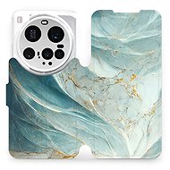 Mobiwear flip knížkové pro Xiaomi 15 Ultra - Zelenkavý mramor - Phone Case