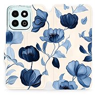 Mobiwear flip knížkové pro Honor X6b - Modré květy - Phone Case