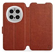 Mobiwear flip book for Honor Magic7 Pro 5G - Brown - Phone Case