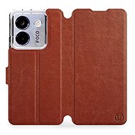 Mobiwear flip knížkové pro POCO M7 Pro 5G - Hnědé - Phone Case