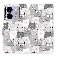 Mobiwear flip book for POCO M7 Pro 5G - Puss - Phone Case