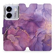 Mobiwear flip knížkové pro POCO M7 Pro 5G - Fialový mramor - Phone Case
