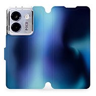 Mobiwear flip book for POCO M7 Pro 5G - Blue shade - Phone Case
