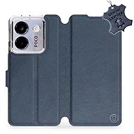 Mobiwear flip book for POCO M7 Pro 5G - Blue, leather - Phone Case