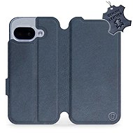 Mobiwear flip book for Google Pixel 9a - Blue, leather - Phone Case