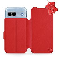 Leather Mobiwear flip book for Google Pixel 8a 5G - Red - L_RDS - Phone Case