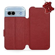 Leather Mobiwear flip book for Google Pixel 8a 5G - Dark Red - L_DRS - Phone Case
