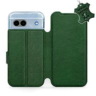 Leather Mobiwear flip book for Google Pixel 8a 5G - Green - L_GRS - Phone Case