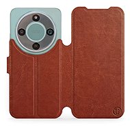 Mobiwear Flip Case for Honor Magic6 Lite - Brown - Phone Case