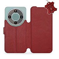 Mobiwear Leather Flip Case for Honor Magic8 Lite - Red - Phone Case