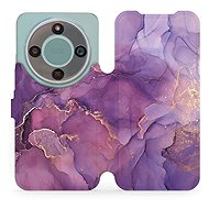 Mobiwear Flip Case for Honor Magic6 Lite - VP20S Purple Marble - Phone Case