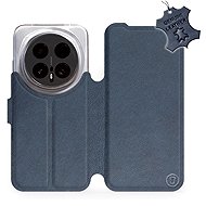 Mobiwear Leather Flip Case for Honor Magic8 Pro - Blue - Phone Case