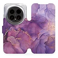 Mobiwear Flip Case for Honor Magic8 Pro - VP20S Purple Marble - Phone Case
