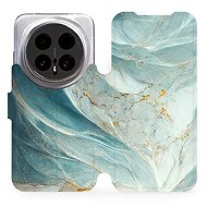 Mobiwear Flip Case for Honor Magic8 Pro - VP34S Greenish Marble - Phone Case