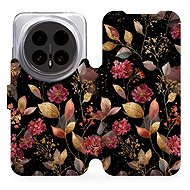 Mobiwear Flip Case for Honor Magic8 Pro - V171S Golden Leaves - Phone Case