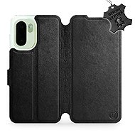 Mobiwear Leather Flip Case for OnePlus 15R - Black - Phone Case