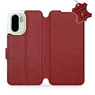 Mobiwear Leather Flip Case for OnePlus 15R - Red - Phone Case