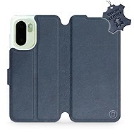 Mobiwear Leather Flip Case for OnePlus 15R - Blue - Phone Case