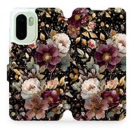Mobiwear Flip Case for OnePlus 15R - V169S Golden Flowers - Phone Case