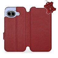 Mobiwear Leather Flip Case for Google Pixel 10a - Red - Phone Case