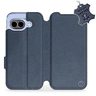 Mobiwear Leather Flip Case for Google Pixel 10a - Blue - Phone Case