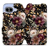 Mobiwear Flip Case for Google Pixel 10a - V169S Golden Flowers - Phone Case