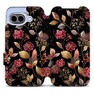 Mobiwear Flip Case for Google Pixel 10a - V171S Golden Leaves - Phone Case