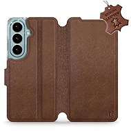 Mobiwear Leather Flip Case for Samsung Galaxy S26 - Brown - Phone Case