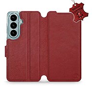 Mobiwear Leather Flip Case for Samsung Galaxy S26 - Red - Phone Case