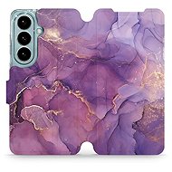 Mobiwear Flip Case for Samsung Galaxy S26 - VP20S Purple Marble - Phone Case