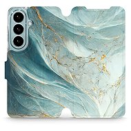 Mobiwear Flip Case for Samsung Galaxy S26 - VP34S Greenish Marble - Phone Case