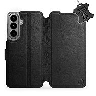 Mobiwear Leather Flip Case for Samsung Galaxy S26 Plus - Black - Phone Case