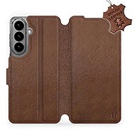 Mobiwear Leather Flip Case for Samsung Galaxy S26 Plus - Brown - Phone Case