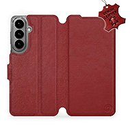 Mobiwear Leather Flip Case for Samsung Galaxy S26 Plus - Red - Phone Case