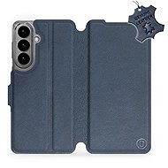 Mobiwear Leather Flip Case for Samsung Galaxy S26 Plus - Blue - Phone Case