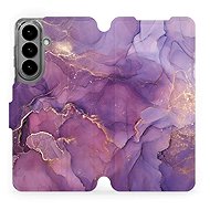Mobiwear Flip Case for Samsung Galaxy S26 Plus - VP20S Purple Marble - Phone Case