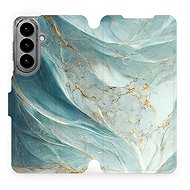 Mobiwear Flip Case for Samsung Galaxy S26 Plus - VP34S Greenish Marble - Phone Case