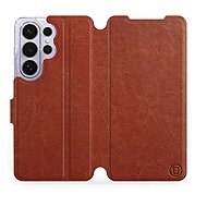 Mobiwear Flip Case for Samsung Galaxy S26 Ultra - Brown - Phone Case