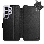 Mobiwear Leather Flip Case for Samsung Galaxy S26 Ultra - Black - Mobiltelefon tok