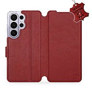 Mobiwear Leather Flip Case for Samsung Galaxy S26 Ultra - Red - Phone Case
