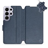 Mobiwear Leather Flip Case for Samsung Galaxy S26 Ultra - Blue - Phone Case
