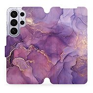 Mobiwear Flip Case for Samsung Galaxy S26 Ultra - VP20S Purple Marble - Phone Case