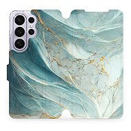 Mobiwear Flip Case for Samsung Galaxy S26 Ultra - VP34S Greenish Marble - Phone Case